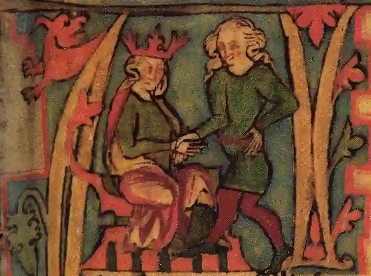 Página manuscrita del Flateyjarbók, el códice medieval islandés del siglo XIV con las sagas vikingas