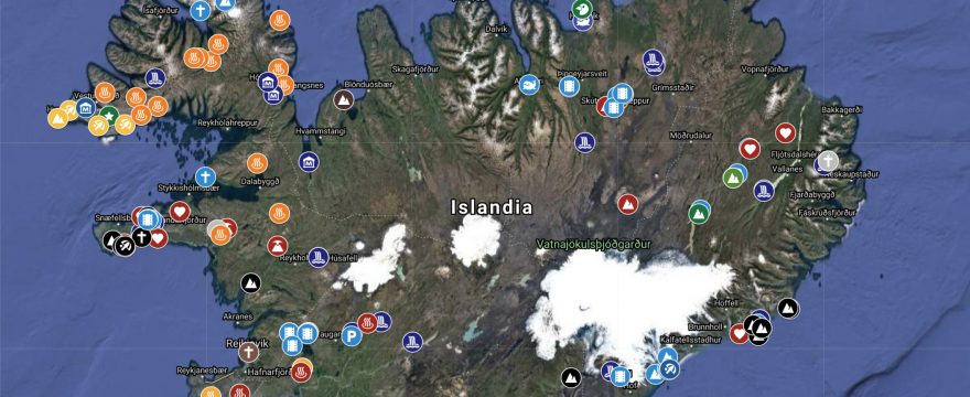 mapa interactivo islandia