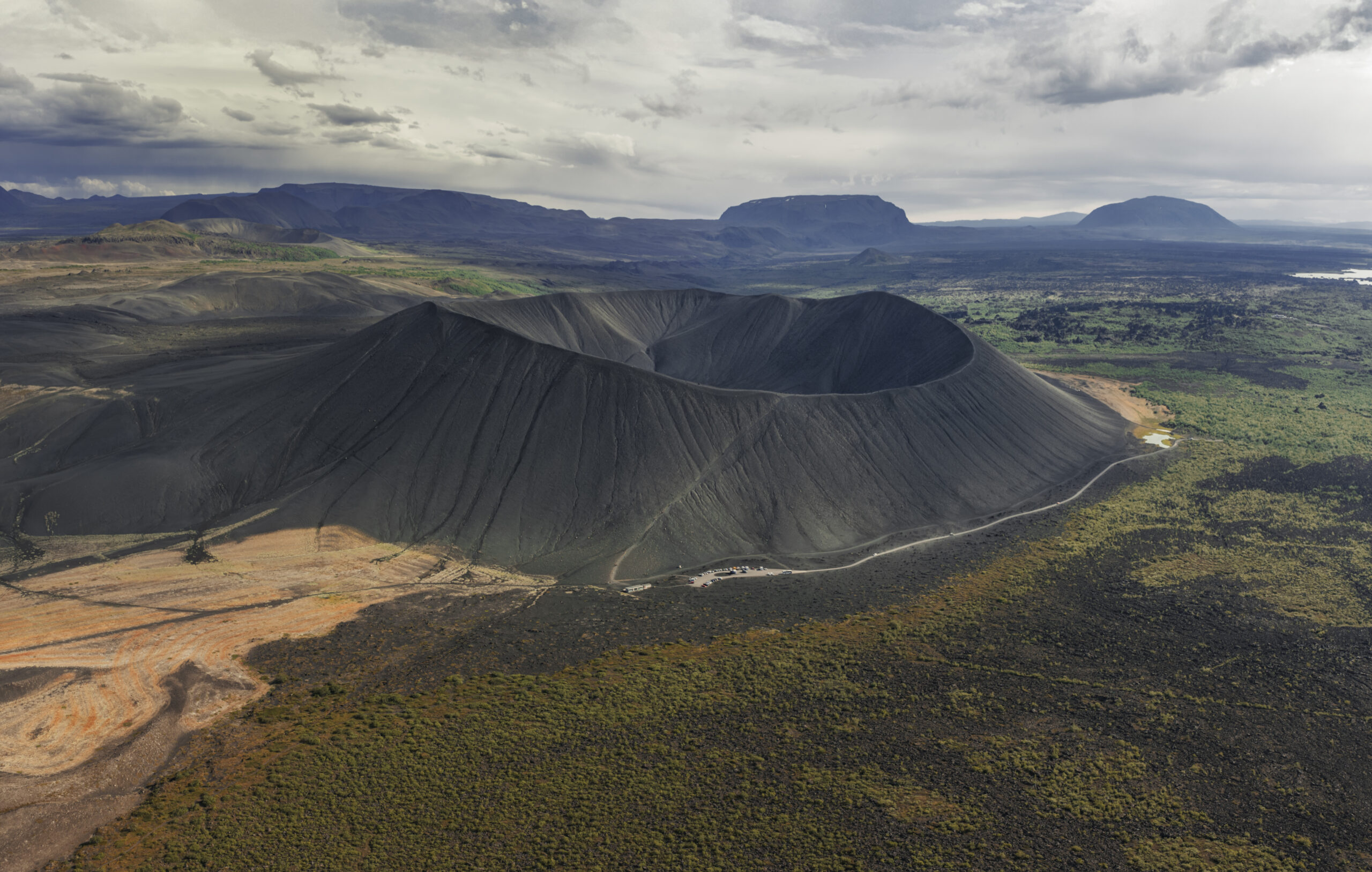 hverfjall crater volcanico norte islandia myvatn